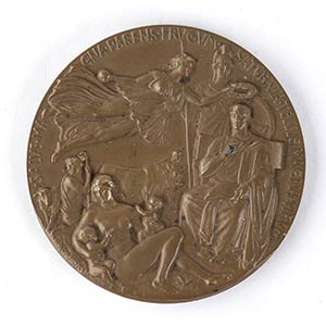 a Virgilian bronze medal Bronze 50 mm A ... 