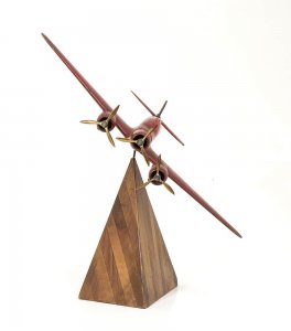 A wood airplane model SM 79 wood   ... 