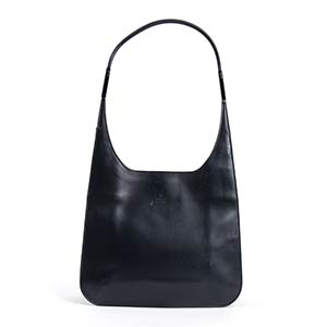 GUCCI LEATHER BAG 90s  Dark blue leather bag ... 