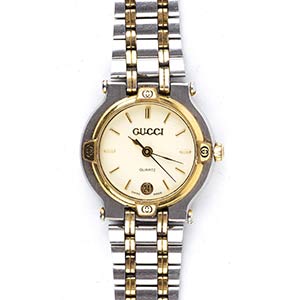 GUCCI WATCH 90s  9000M ivory dial stainless ... 