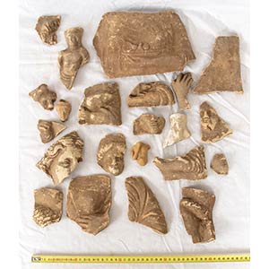 LARGE GROUP OF GREEK TERRACOTTA FRAGMENTS ... 