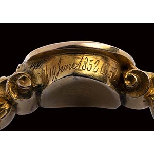 An early Victorian gold ring, set ... 