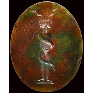 An unusual roman magical agate intaglio with ... 