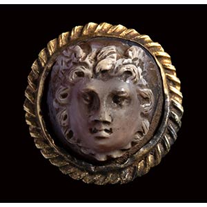 A roman agate cameo mounted in an ancient ... 