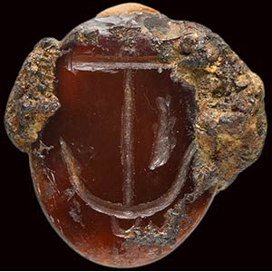 A late roman carnelian intaglio. ... 