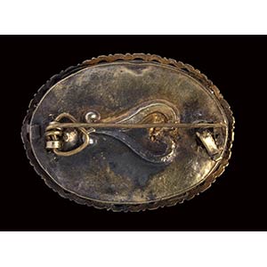 A late roman large gold brooch set ... 