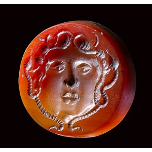 A large early medieval agate intaglio. ... 