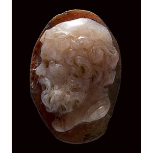 A postclcassical agate cameo. Bust of ... 