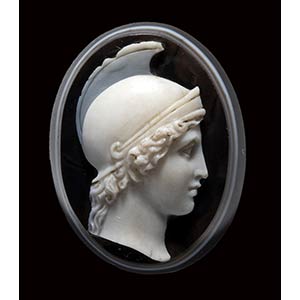 A fine neoclassical agate cameo. Bust of ... 