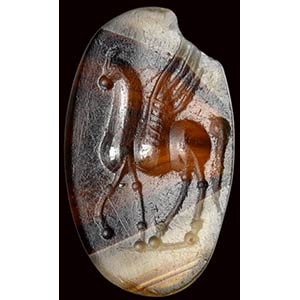 A roman italic banded agate ... 