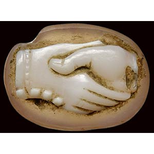 A late roman two-layers agate cameo. ... 