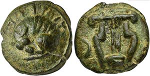 Umbria, Cast Semis, Tuder, ca. 220-200 BC; ... 