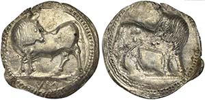 Lucania, Sybaris, Stater, ca. 550-510 BC
AR ... 