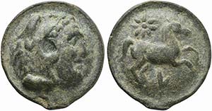 Apulia, Cast Nummus, Luceria, ca. 217-212 ... 