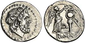 Q series, Victoriatus, Apulia, ca. 211-210 ... 