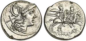 L. Autronius, Denarius, Rome, ca. 189-180 ... 