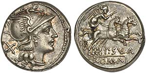 P. Cornelius Sulla, Denarius, Rome, 151 BC; ... 