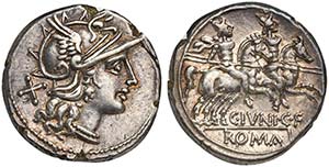 C. Junius C.f., Denarius, Rome, 149 BC; AR ... 