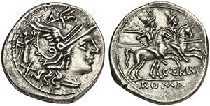 C. Terentius Lucanus, Denarius, Rome, 147 ... 
