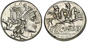 C. Antestius, Denarius, Rome, 146 BC; AR (g ... 