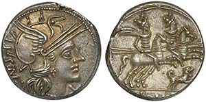 C. Antestius, Denarius, Rome, 146 BC ; AR (g ... 