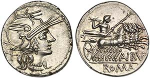 T. Annius Rufus, Denarius, Rome, 144 BC; AR ... 