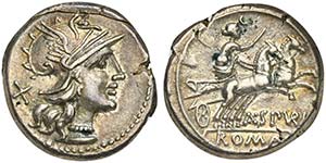 A. Spurilius, Denarius, Rome, 139 BC; AR (g ... 