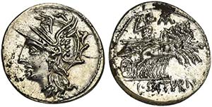 L. Appuleius Saturninus, Denarius, Rome, 104 ... 