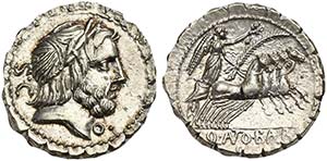 Q. Antonius Balbus, Denarius Serratus, Rome, ... 