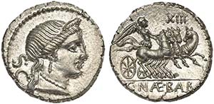 C. Naevius Balbus, Denarius Serratus, Rome, ... 