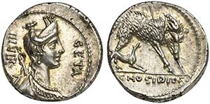 C. Hosidius C.f. Geta, Denarius, Rome, 68 ... 