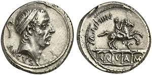 L. Marcius Philippus, Denarius, Rome, 56 BC; ... 