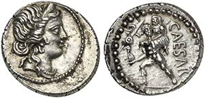 C. Julius Caesar, Denarius, Africa, 47-46 ... 