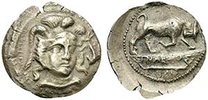 Sicily, Morgantina, Litra, ca. 339-317 BC
AR ... 