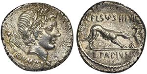 L. Papius Celsus, Denarius, Rome, 45 BC; AR ... 