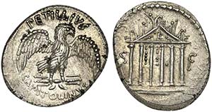 Petilius Capitolinus, Denarius, Rome, 43 BC; ... 