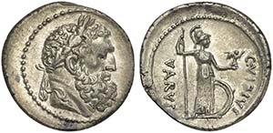 The Caesarians - C. Vibius Varus, Denarius, ... 