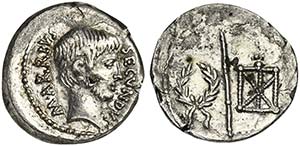 M. Arrius Secundus, Plated Denarius, Rome, ... 