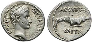 C. Caesar Octavianus, Denarius, uncertain ... 