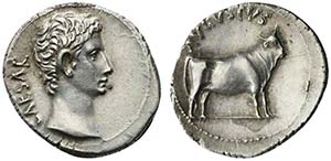 Augustus (27 BC - AD 14), Denarius, Pergamum ... 