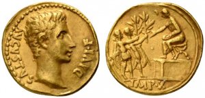 Augustus (27 BC - AD 14), Aureus, Lugdunum, ... 