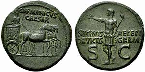 Germanicus, Dupondius struck under Caligula, ... 