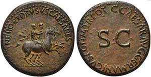 Nero and Drusus Caesares, Dupondius struck ... 
