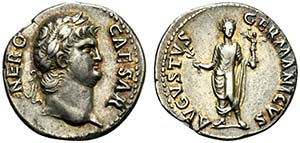 Nero (54-68), Denarius, Rome, AD 64-65
AR (g ... 