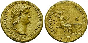 Nero (54-68), Dupondius, Rome, AD 64
AE (g ... 