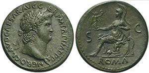 Nero (54-68), Sestertius, Rome, AD 65
AE (g ... 