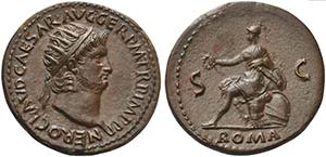 Nero (54-68), Dupondius, Rome, AD 65
AE (g ... 