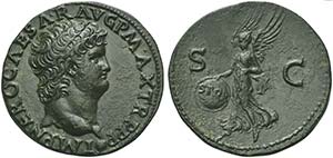 Nero (54-68), As, Lugdunum, AD 66-67
AE (g ... 