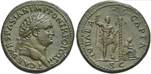Titus, as Caesar, Sestertius struck under ... 