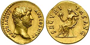 Hadrian (117-138), Aureus, Rome, AD ... 